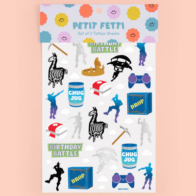 Birthday Battle Tats - 50 temporary tattoos