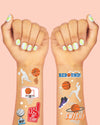 Basketball Tats - 58 foil temporary tattoos