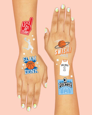 Basketball Tats - 58 foil temporary tattoos