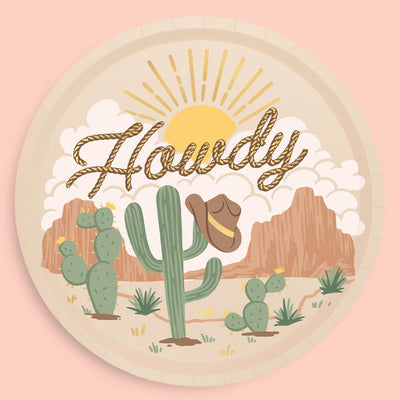 Wild Wild West Plates - 24 paper plates
