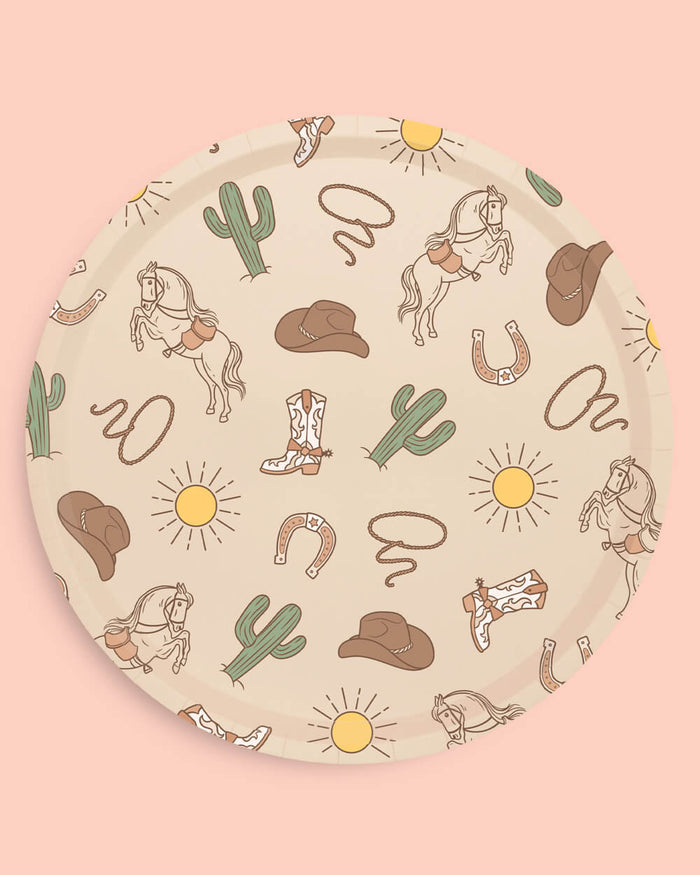 Wild Wild West Plates - 24 paper plates