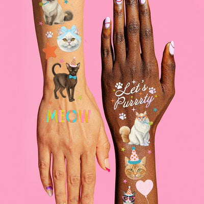 Cat Bday Tats - 54 temporary tattoos