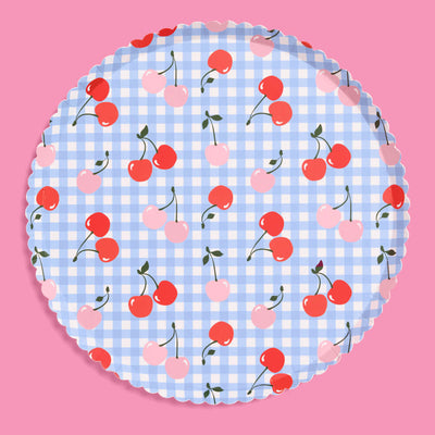 Cherry Plates - 24 paper plates