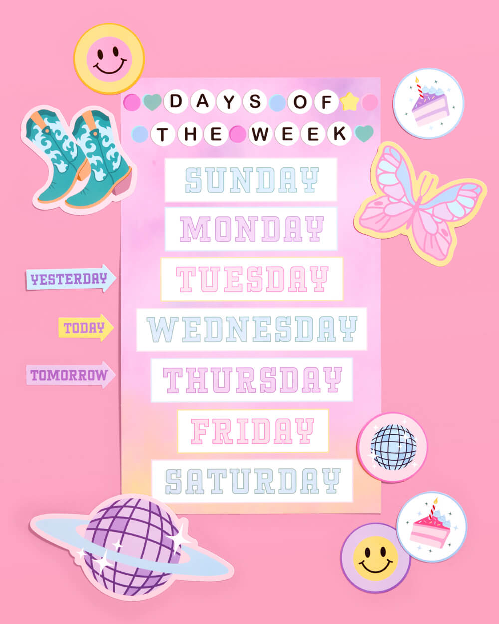 Eras Classroom Calendar Set - 79 bulletin board pieces