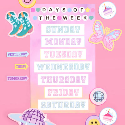 Eras Classroom Calendar Set - 79 bulletin board pieces