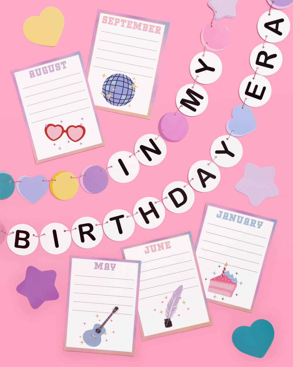 Bday Era Classroom Set - 18 bulletin board pieces