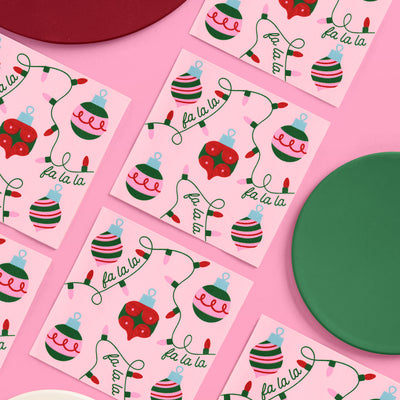 Deck the Halls Napkins - 25 square napkins