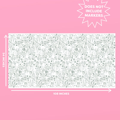 Color Me Merry Paper Tablecloth - coloring tablecloth