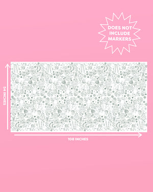 Color Me Merry Paper Tablecloth - coloring tablecloth