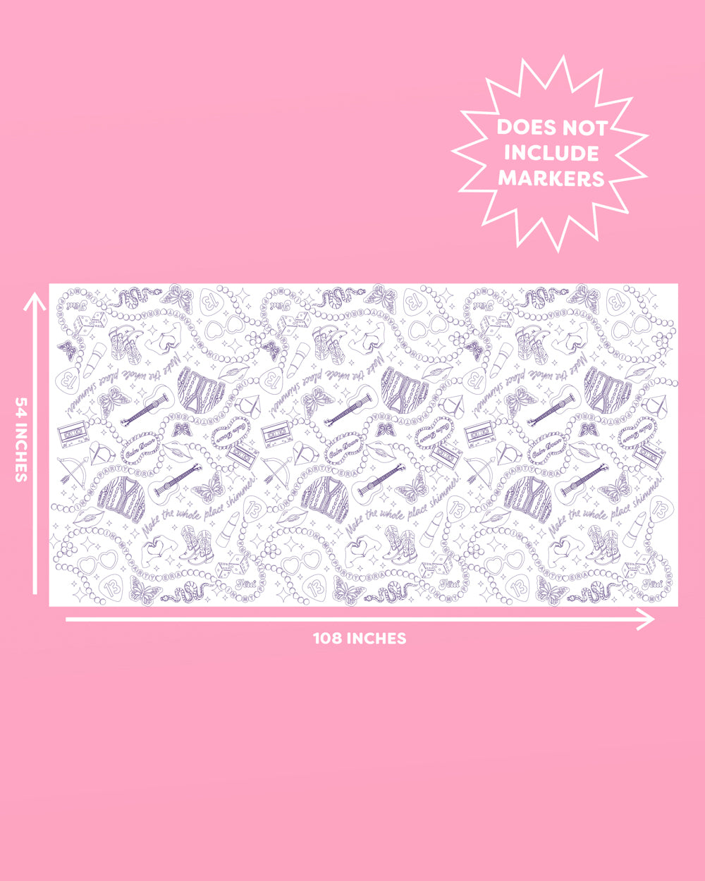 Eras Coloring Tablecloth - 1 tablecloth