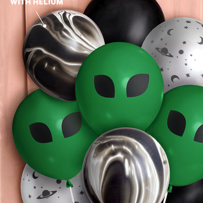 Alien Abduction Balloon Pack - 24 latex balloons