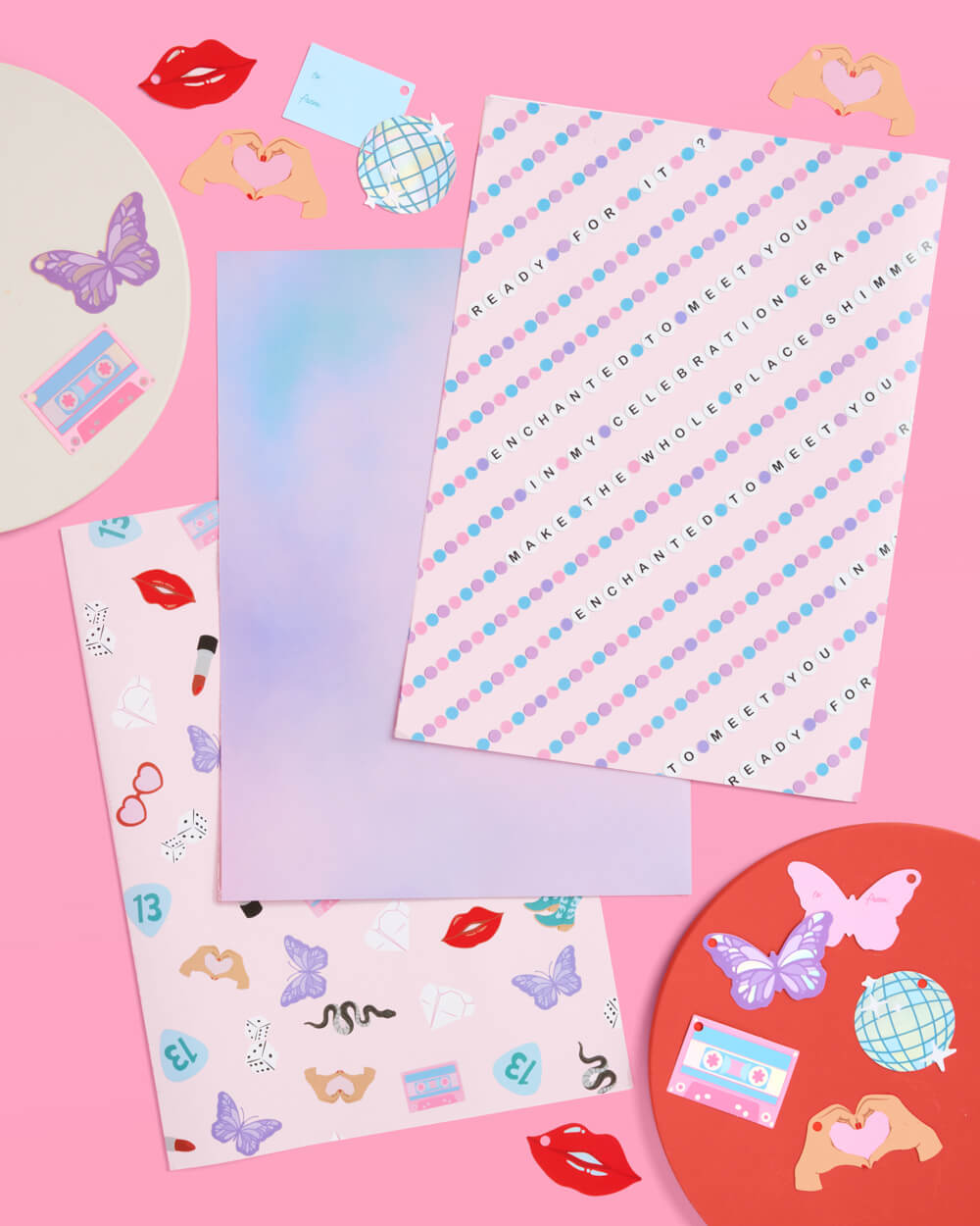 Gifting Era Wrapping Paper Set - 12 sheets + 16 tags