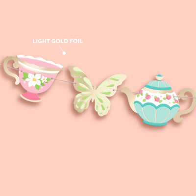 Let's Partea Banner - gold foil banner