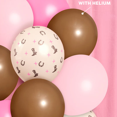 Cowgirl Balloons Set - 24 latex balloons