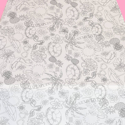 Pool Party Paper Tablecloth - coloring tablecloth