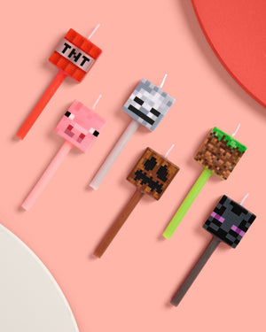 Pixel Mining Candles - set of 6
