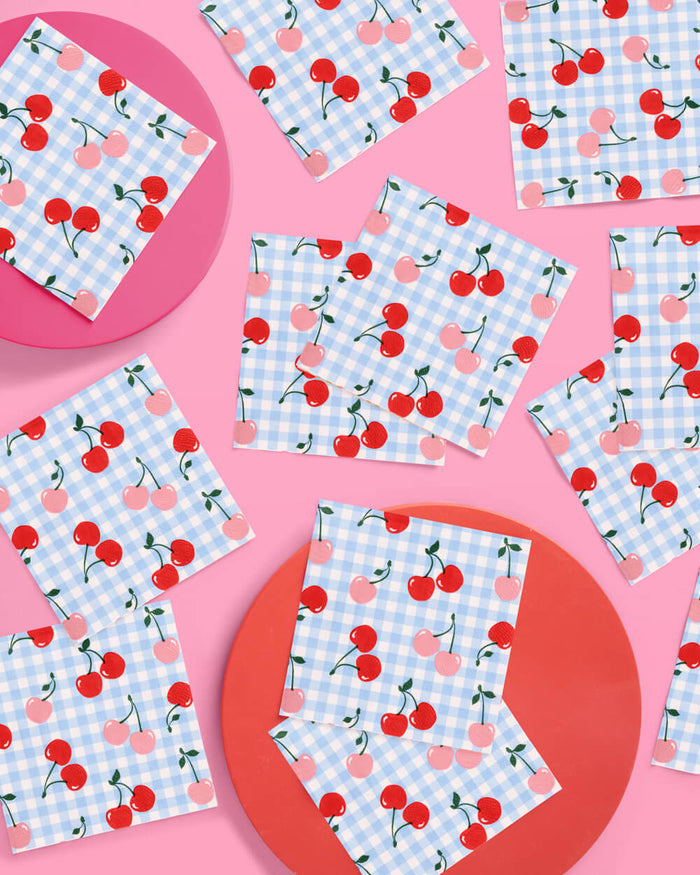 Cherry Pop Napkins - 25 paper napkins