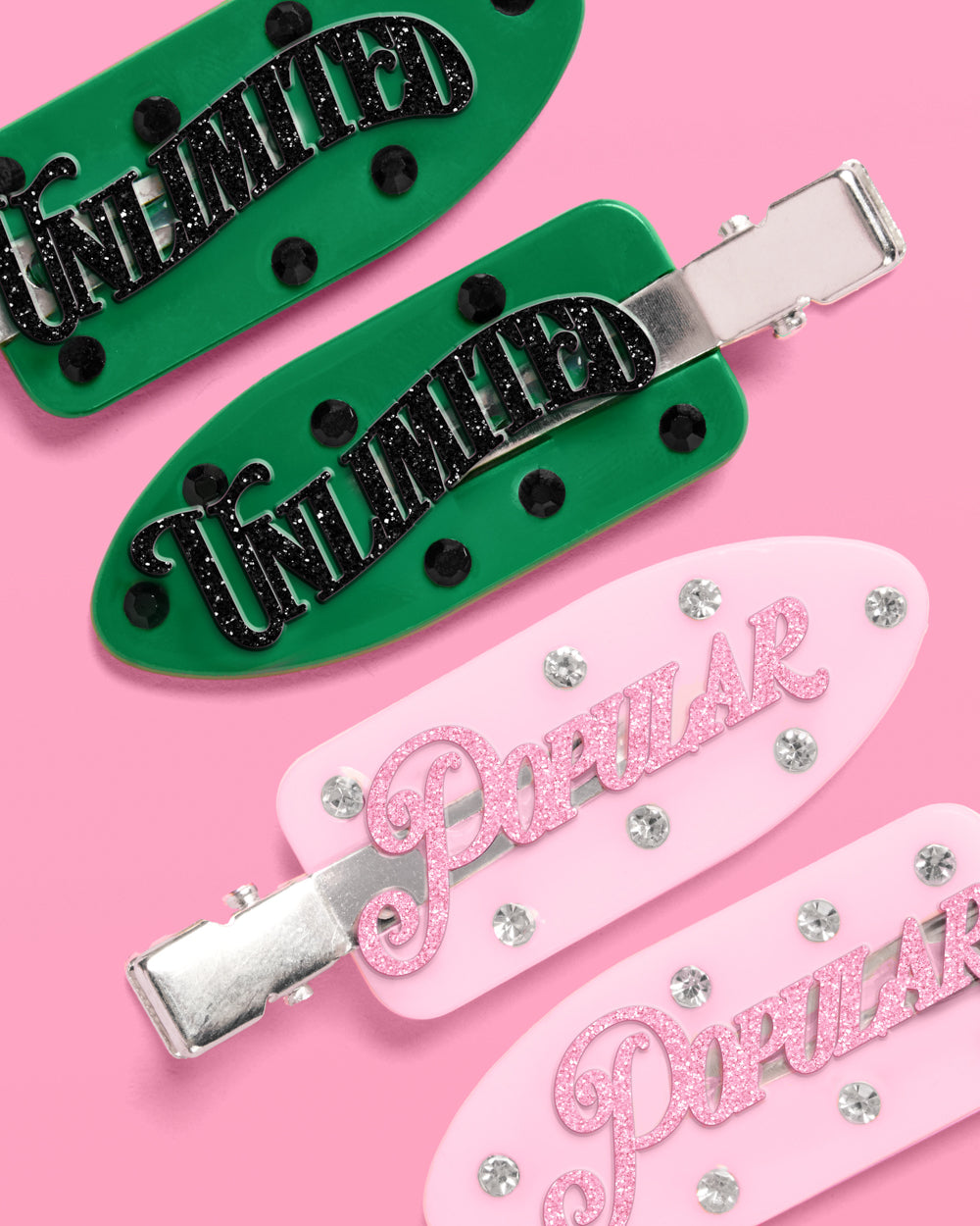 Popular + Unlimited Clips - 4 acrylic clips