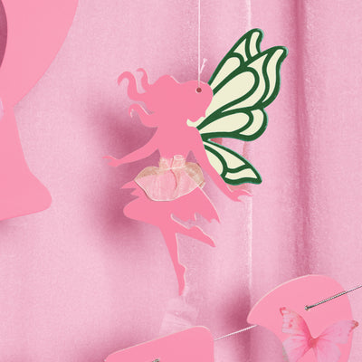 Garden Fairy Banner - 3D paper banner