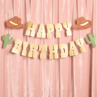 Wild Wild West Banner - gold foil banner