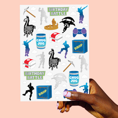 Birthday Battle Tats - 50 temporary tattoos