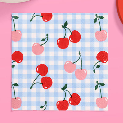 Cherry Pop Napkins - 25 paper napkins