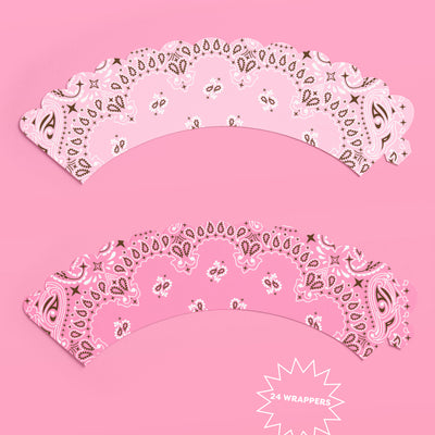 Cowgirl Cupcake Toppers - 24 toppers + sleeves