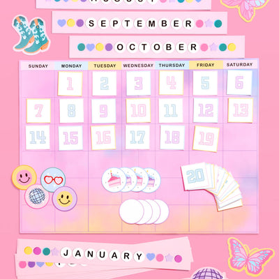 Eras Classroom Calendar Set - 79 bulletin board pieces