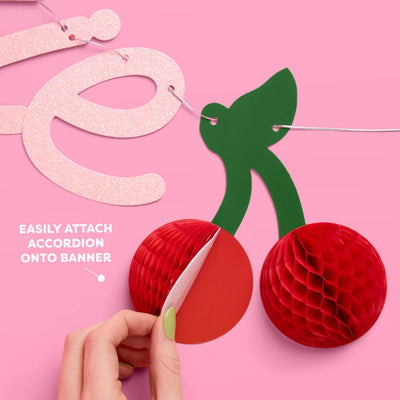 Ma Cherie is on the Way Banner - 3D glitter banner