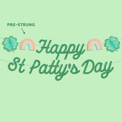 Happy St. Patty's Day Banner - 3D glitter banner