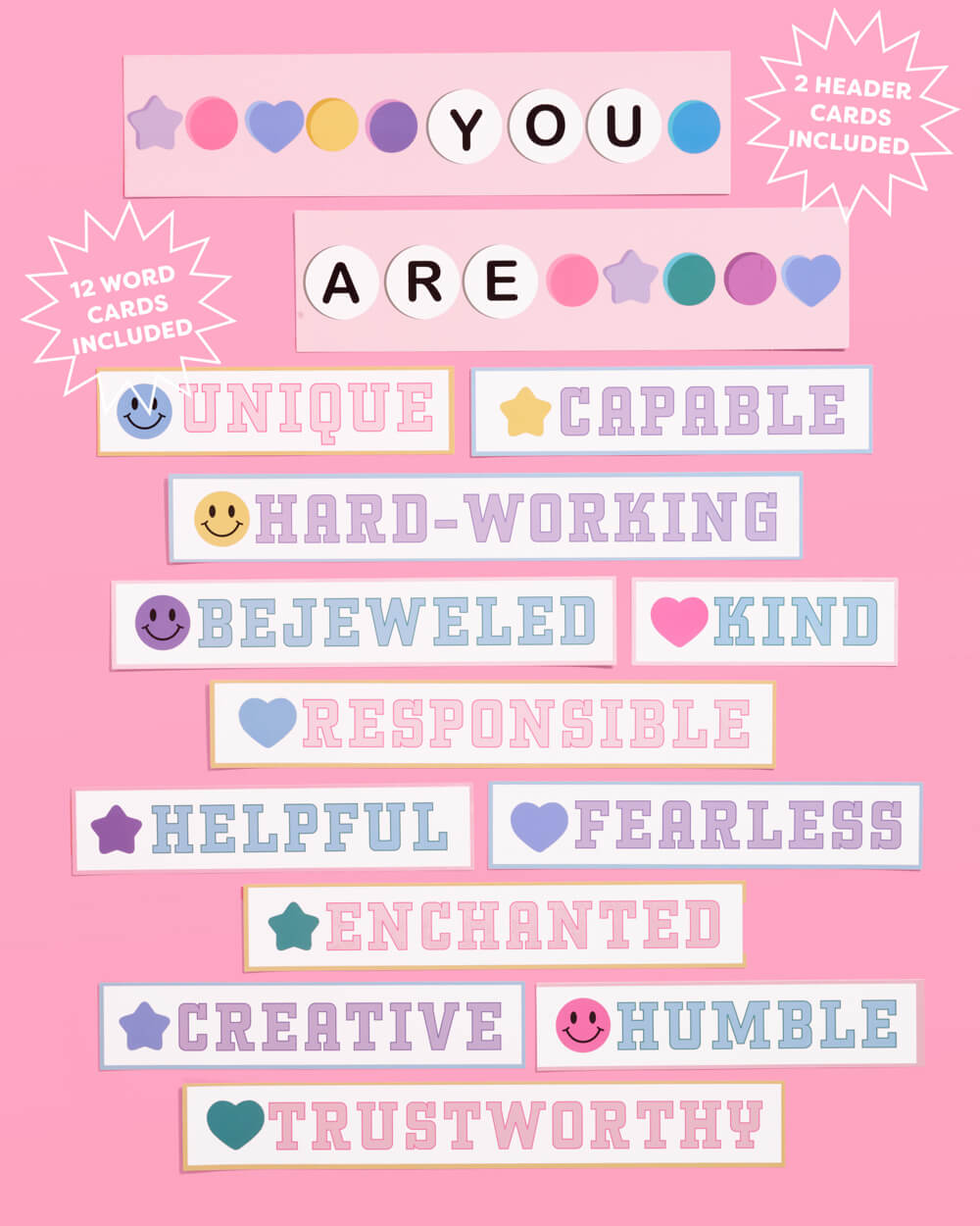 Eras Classroom Affirmations Set -  20 bulletin board pieces