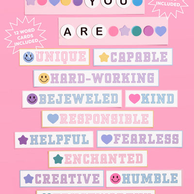 Eras Classroom Affirmations Set -  20 bulletin board pieces