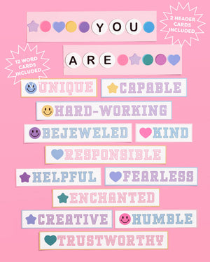 Eras Classroom Affirmations Set -  20 bulletin board pieces