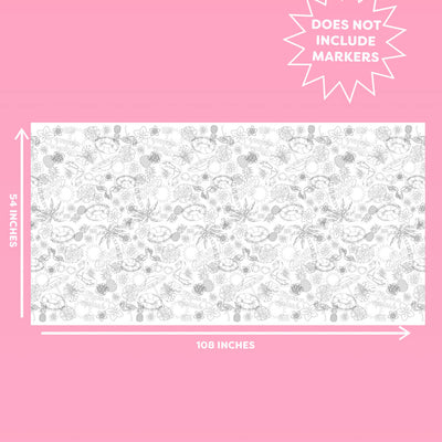 Pool Party Paper Tablecloth - coloring tablecloth