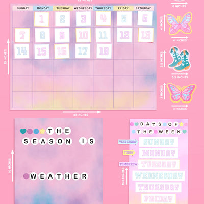 Eras Classroom Calendar Set - 79 bulletin board pieces
