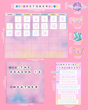 Eras Classroom Calendar Set - 79 bulletin board pieces