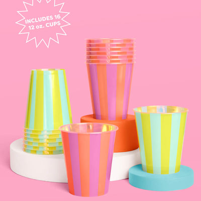 Pool Party Cups - 16 plastic cups