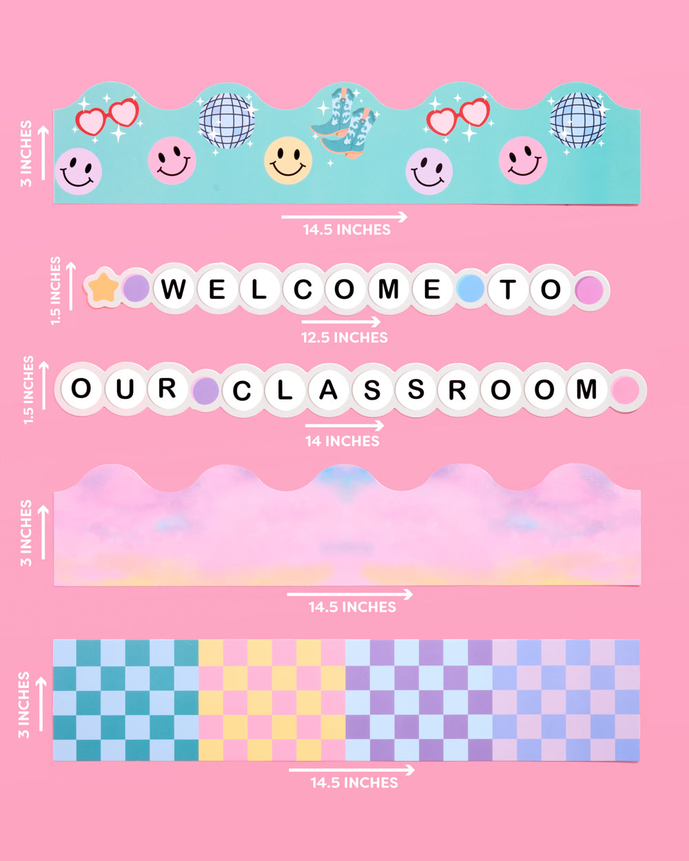 Classroom Era Border Set - 88 bulletin board trims