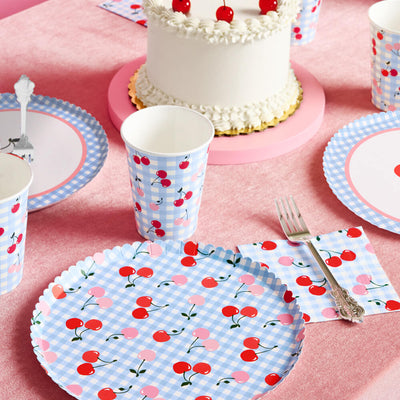 Cherry Plates - 24 paper plates