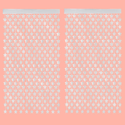 Star Struck Curtain - matte silver foil curtain