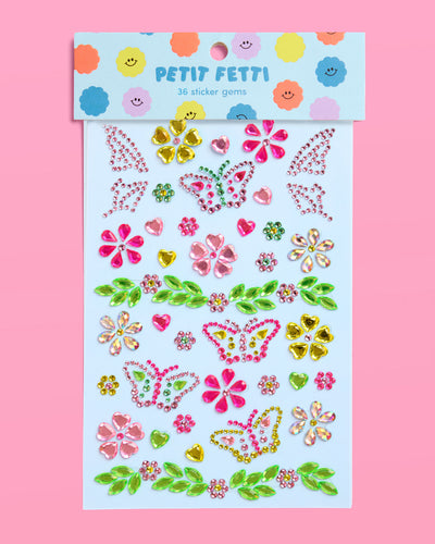 Butterfly Gem Set - 36 adhesive face gems