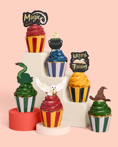 Wizard Cupcake Set - 24 sets of liners + toppers
