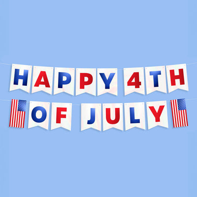 Stars & Stripes Banner - white foil banner