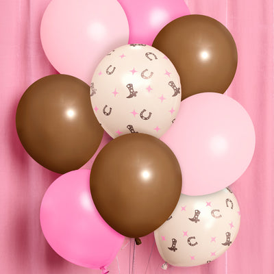 Cowgirl Balloons Set - 24 latex balloons