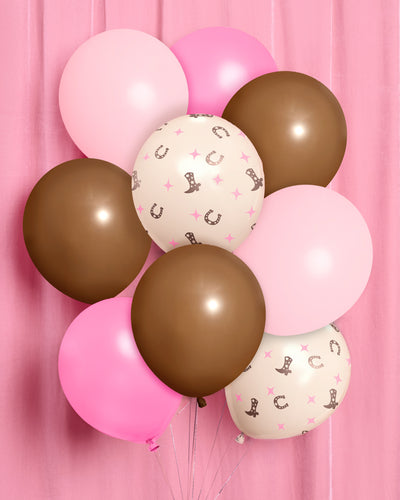 Cowgirl Balloons Set - 24 latex balloons