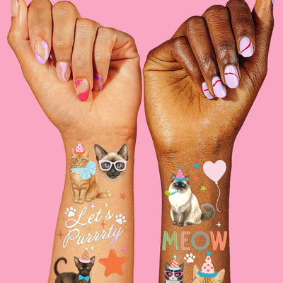 Cat Bday Tats - 54 temporary tattoos