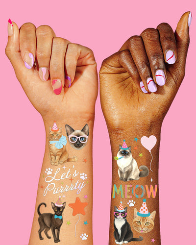 Cat Bday Tats - 54 temporary tattoos