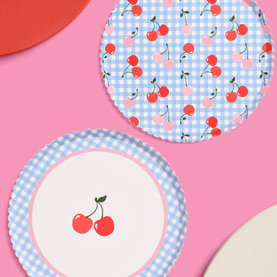 Cherry Plates - 24 paper plates
