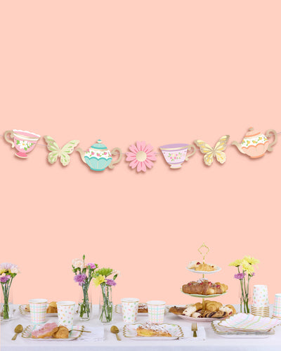 Let's Partea Banner - gold foil banner