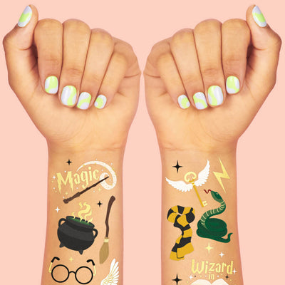 Wizard Tats - 56 foil temporary tattoos